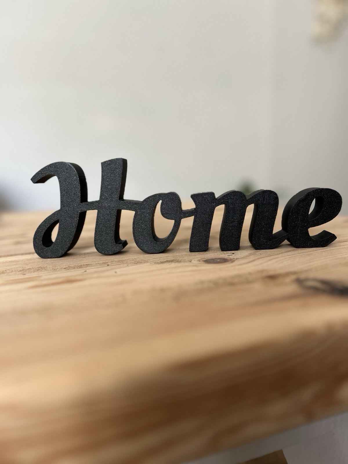 Home Word Freestanding Sign Ornament Black White Letters Home Decoration
