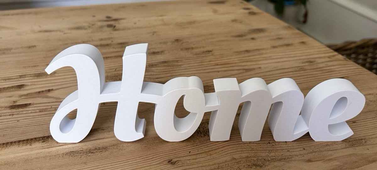 White Home Word Freestanding Sign Words Ornament New Home Gift Decoration