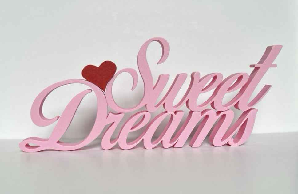 Sweet Dreams Sign Freestanding Gift for Home Decor Bedroom Ornament Decoration