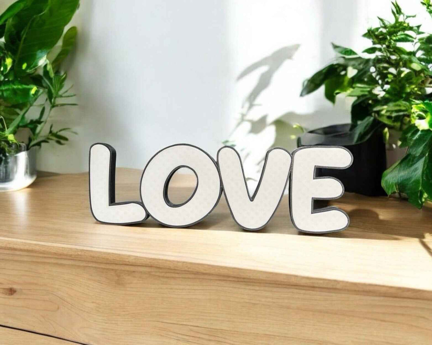 Love You Words Sign Gift Any Letters personalised Decoration Wall or Standing