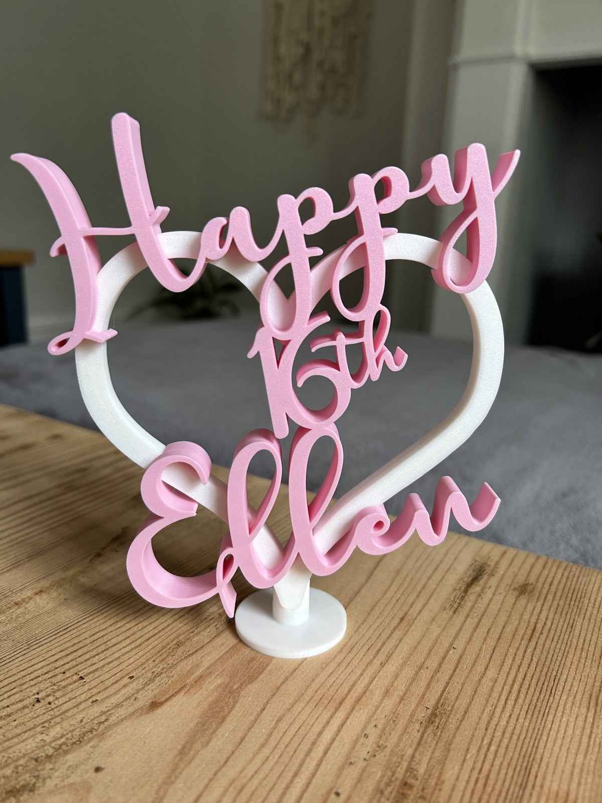 Personalised 16th 15th 14th 13th Birthday Gift Decoration Table Girls Keepsake