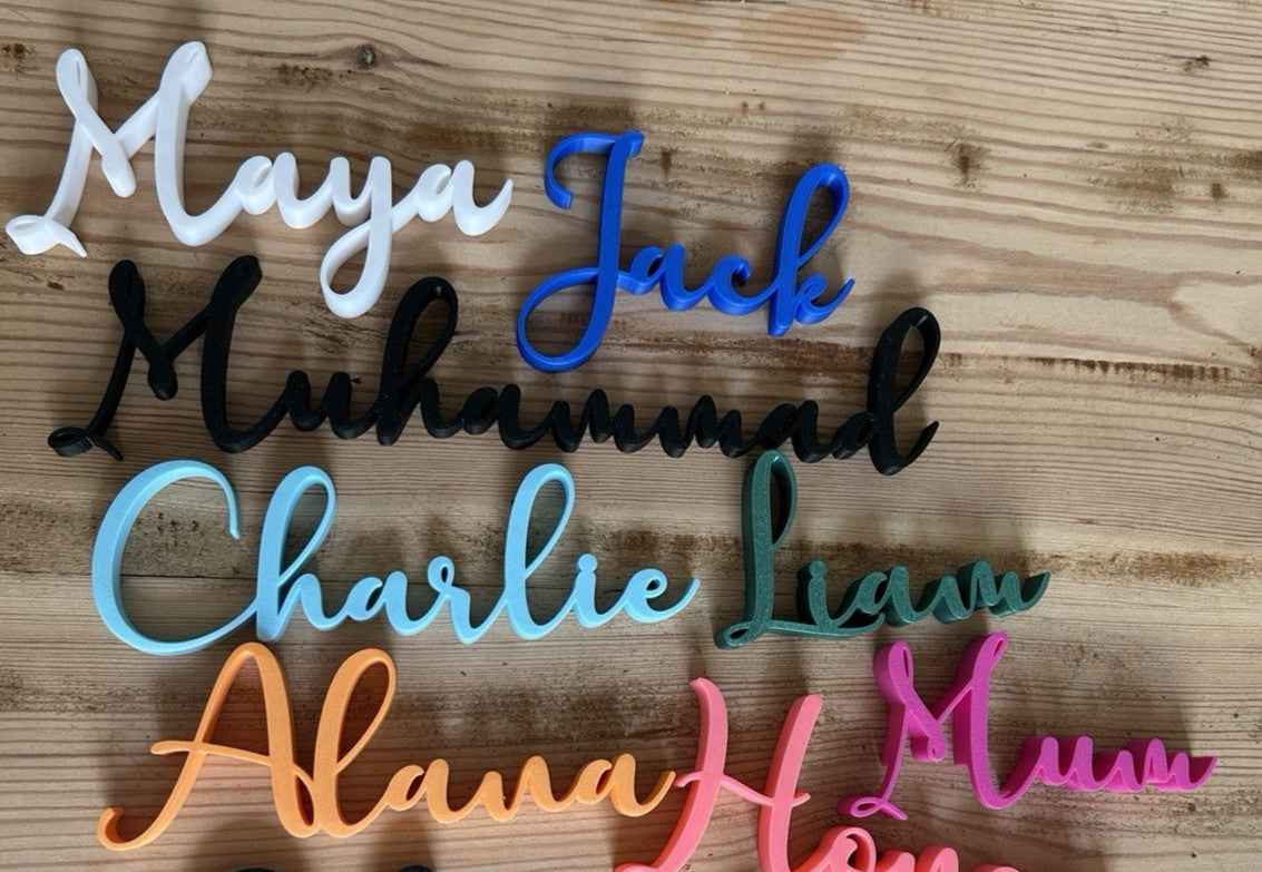 Personalised Names Any Words Letters Small Custom Made Names Place Name Words
