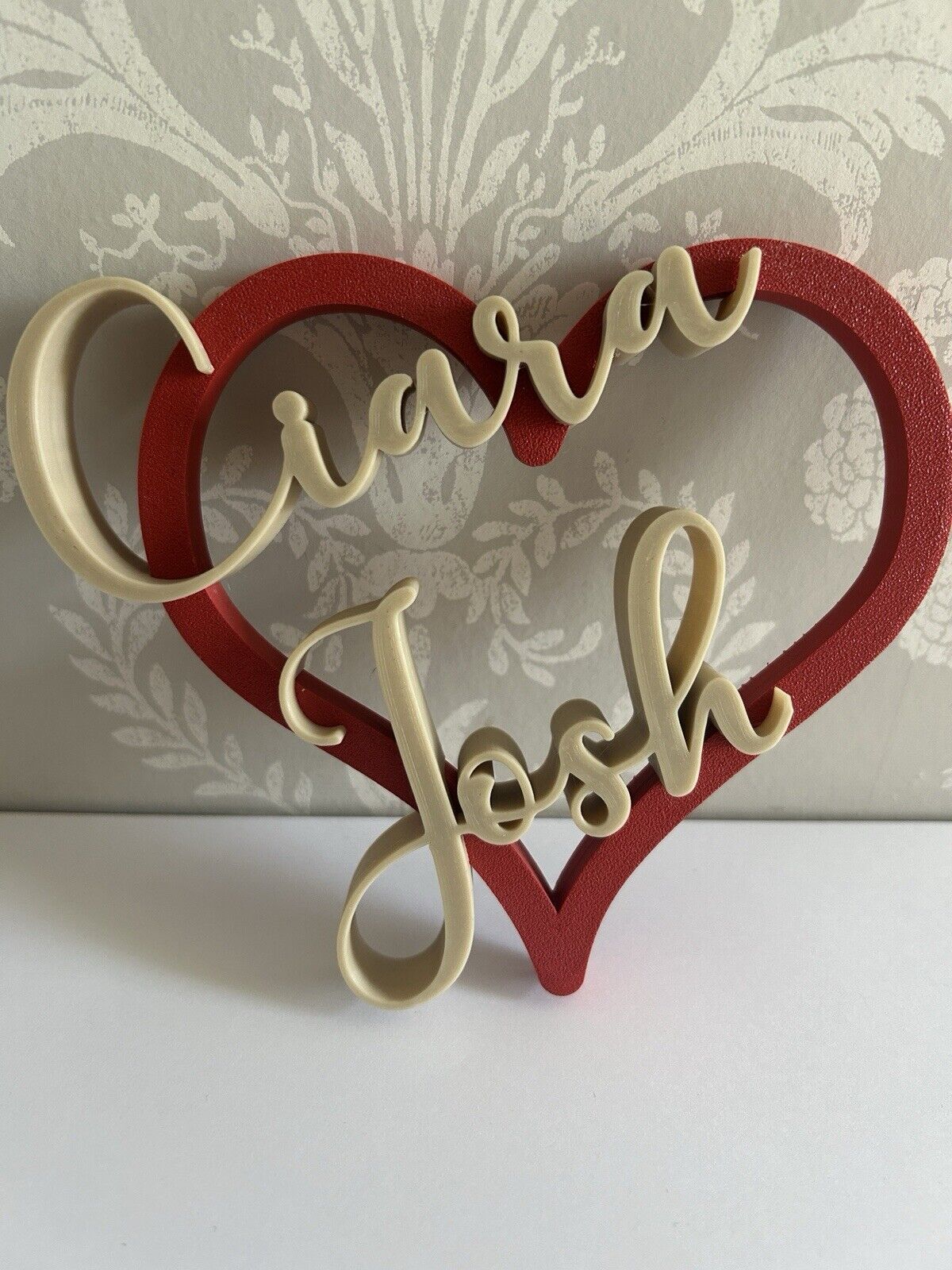 Custom Made Engagement Anniversary Gift Love Heart Present Names Wedding - Poppy Kate Designs
