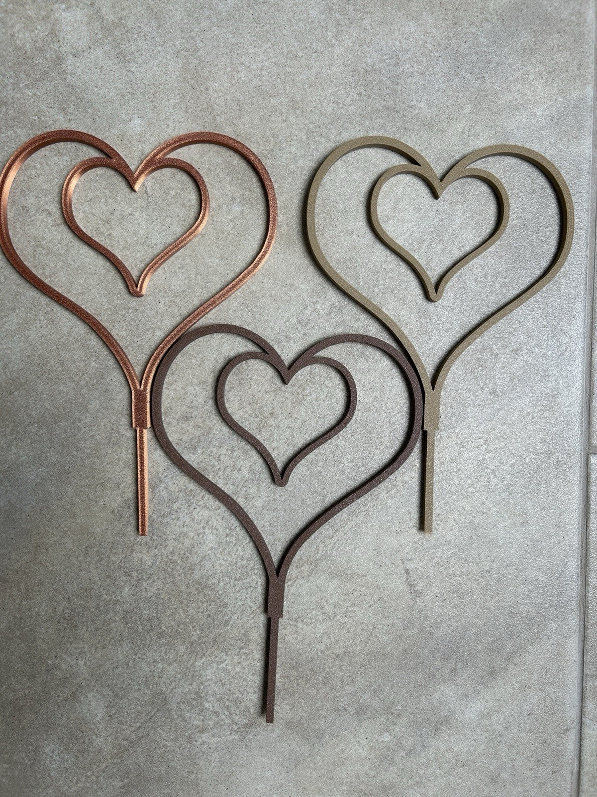 Small Indoor Plant Support stem  Frame climbing trailing cactus Heart string - Poppy Kate Designs