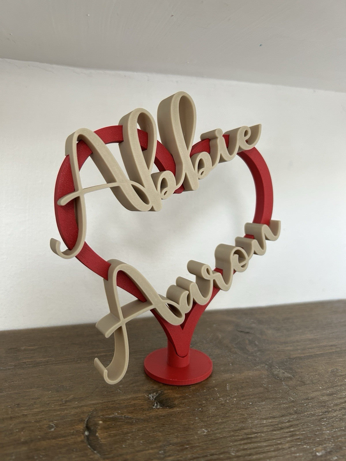 Custom Made Engagement Anniversary Gift Love Heart Present Names Wedding - Poppy Kate Designs