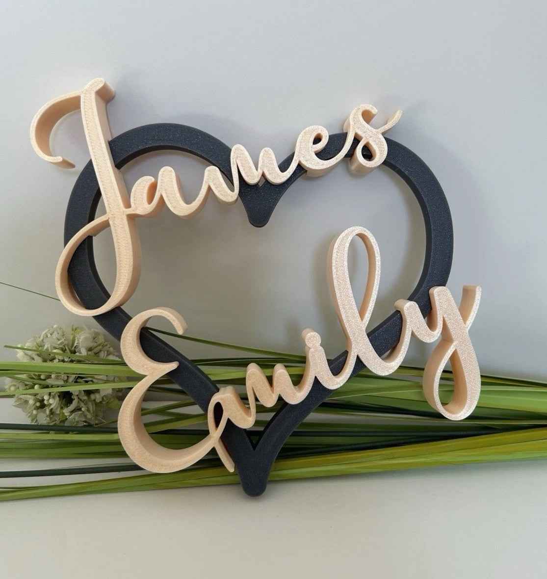 Anniversary Personalised Gift with Names Heart Partner Unique Christmas Gift