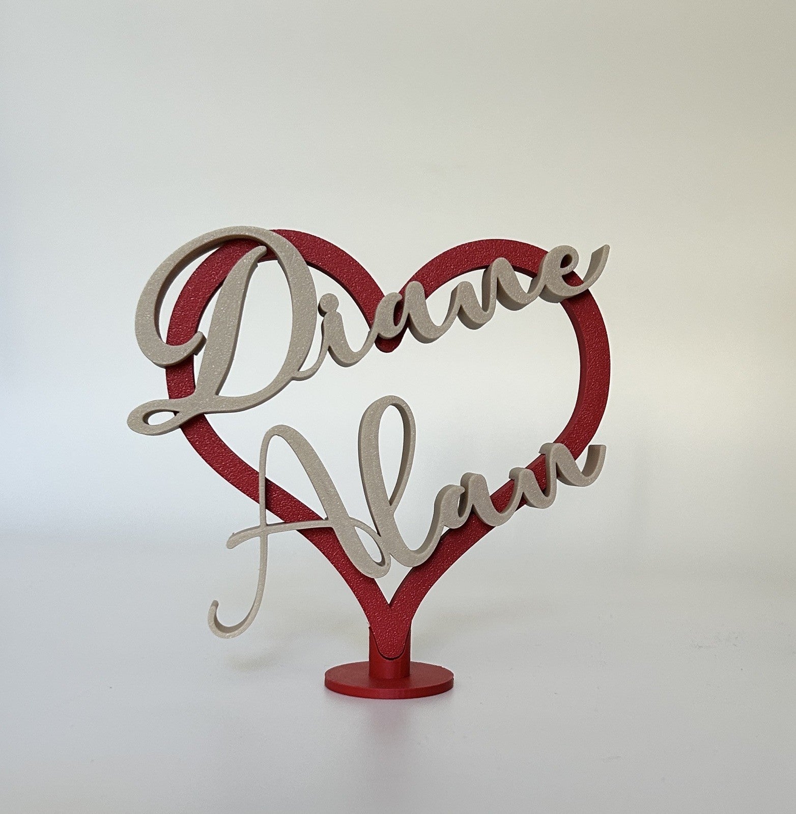 Personalised Gift Heart Partner Girlfriend Wife orHusband Boyfriend Anniversary - Poppy Kate Designs