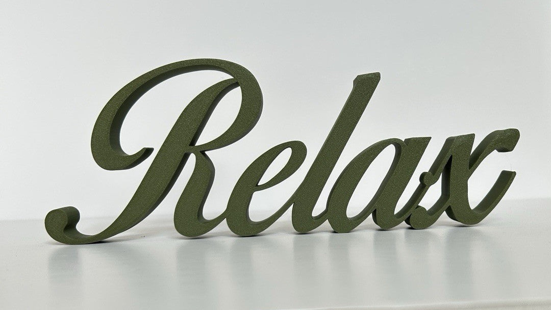 Relax Sign Copper Gold Bronze Word Letters Gift New Room Decoration Freestanding - Poppy Kate Designs