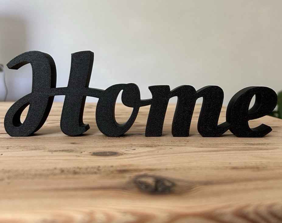 Home Word Freestanding Sign Ornament Black White Letters Home Decoration