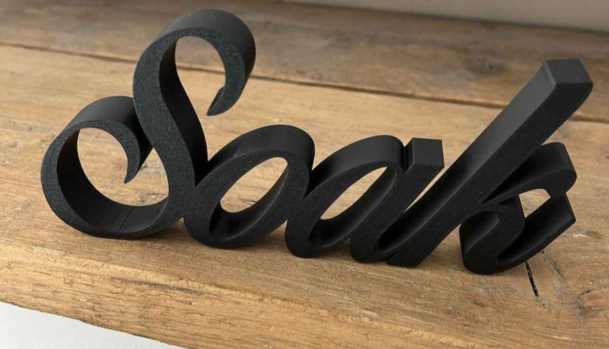 Soak Sign Word Bathroom Hot Tub Pool Bath Letters Ornament FreeStanding