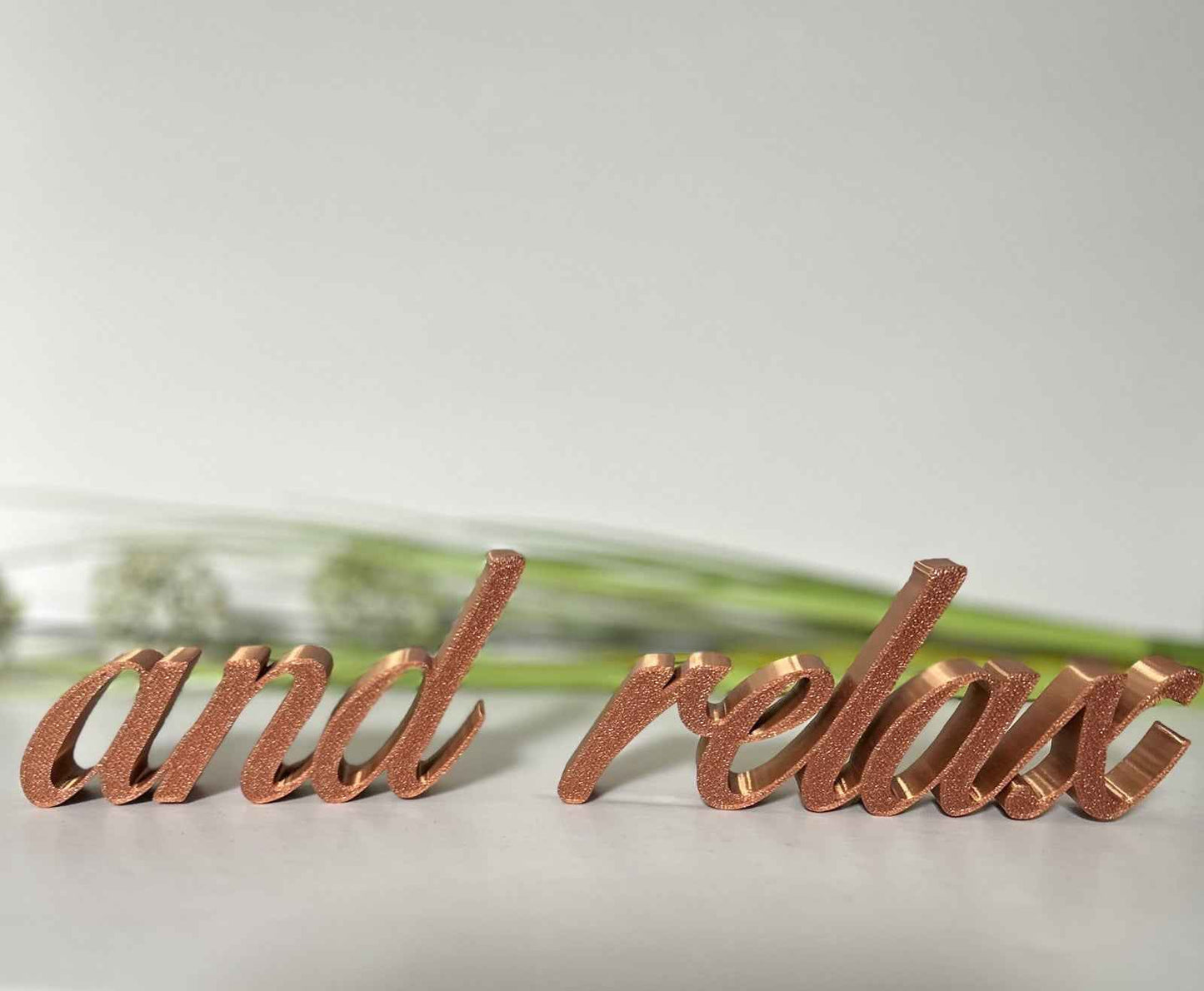 And Relax Sign Word Freestanding Letters Ornament Home Gift Freestanding
