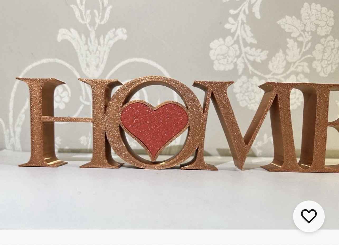 Small Home Word Sign New Home Gift Letters Home Freestanding Ornament Decoration