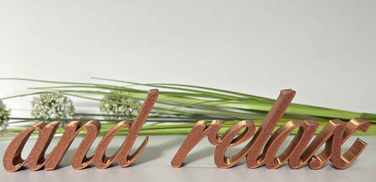 And Relax Sign Word Freestanding Letters Ornament Home Gift Freestanding