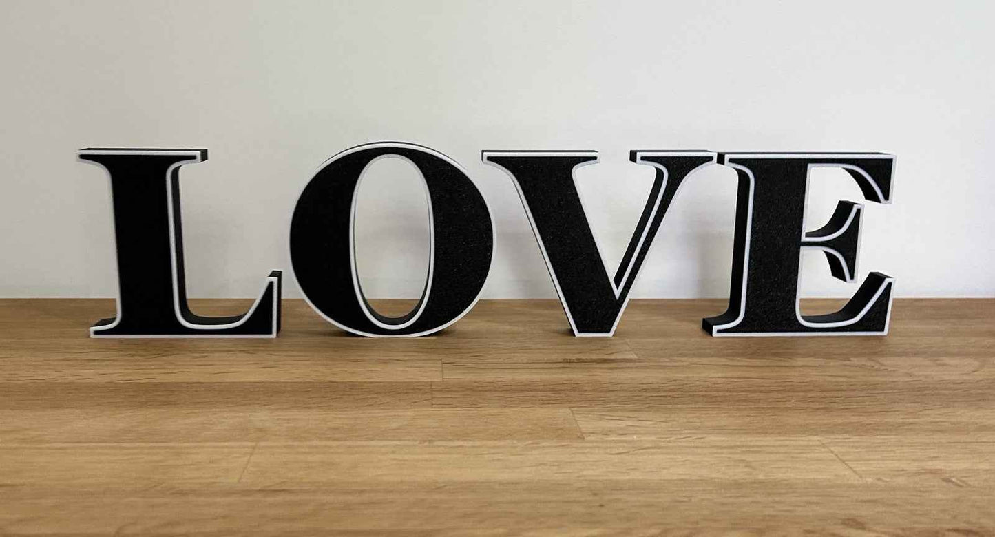 Large Love Capital Letters Word Display Ornament Home Shelf Decoration