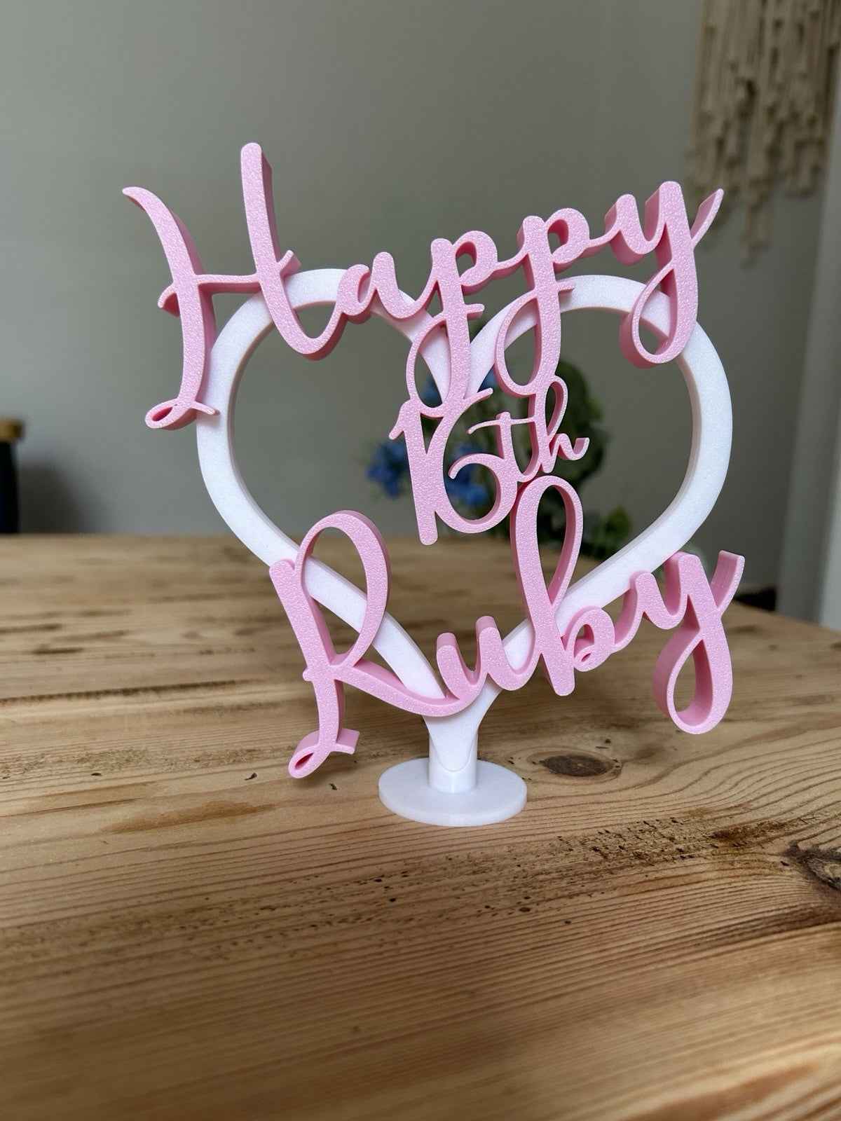 Personalised 16th 15th 14th 13th Birthday Gift Decoration Table Girls Keepsake