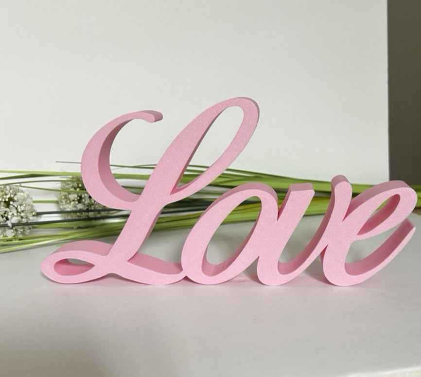 Love Word Freestanding Letters Sign Word Letters ornament or Wall Decoration