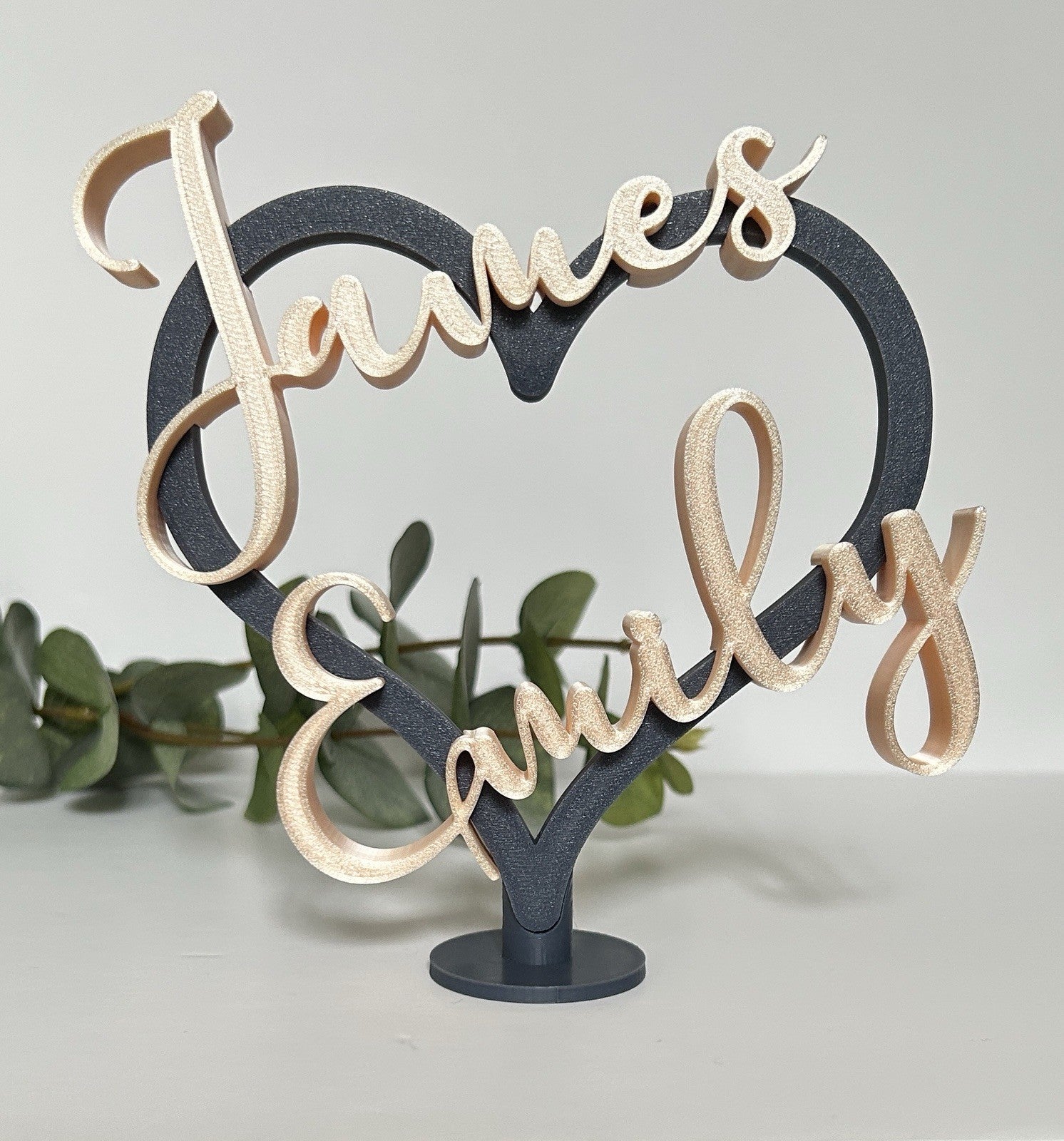 Personalised Gift Heart Partner Girlfriend Wife orHusband Boyfriend Anniversary - Poppy Kate Designs