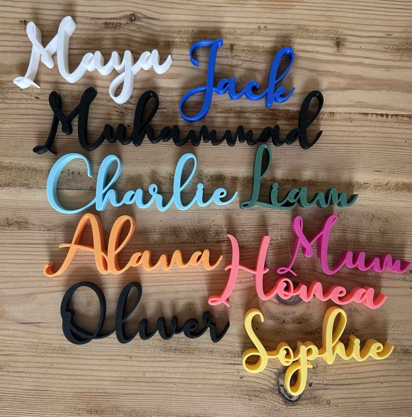 Personalised Names Any Words Letters Small Custom Made Names Place Name Words