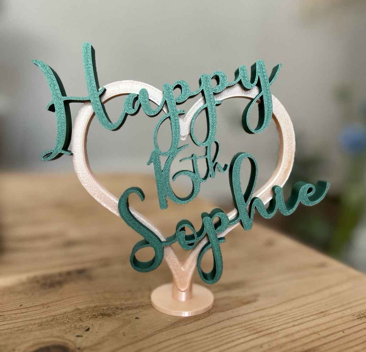 Personalised 16th 15th 14th 13th Birthday Gift Decoration Table Girls Keepsake