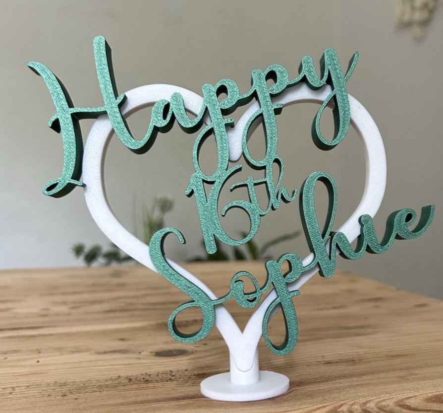 Personalised 16th 15th 14th 13th Birthday Gift Decoration Table Girls Keepsake