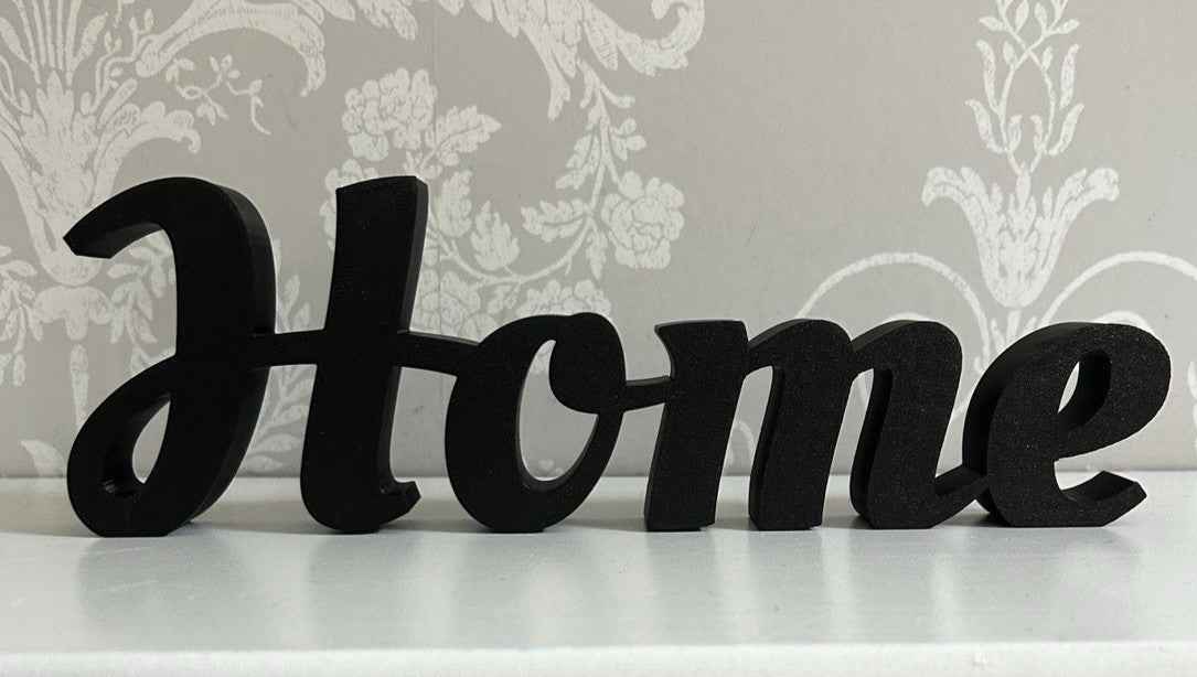 Home Word Freestanding Sign Ornament Black White Letters Home Decoration