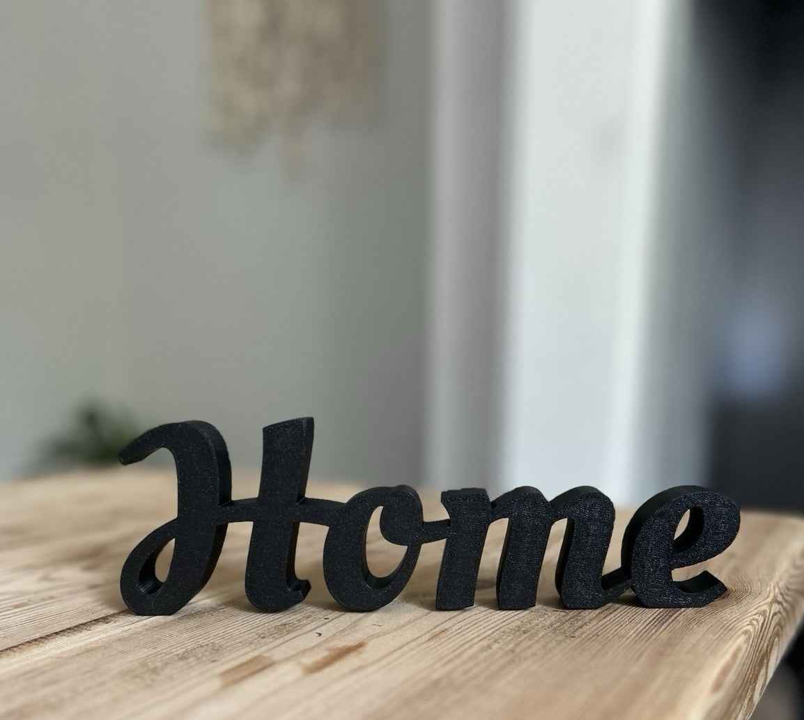 Home Word Freestanding Sign Ornament Black White Letters Home Decoration