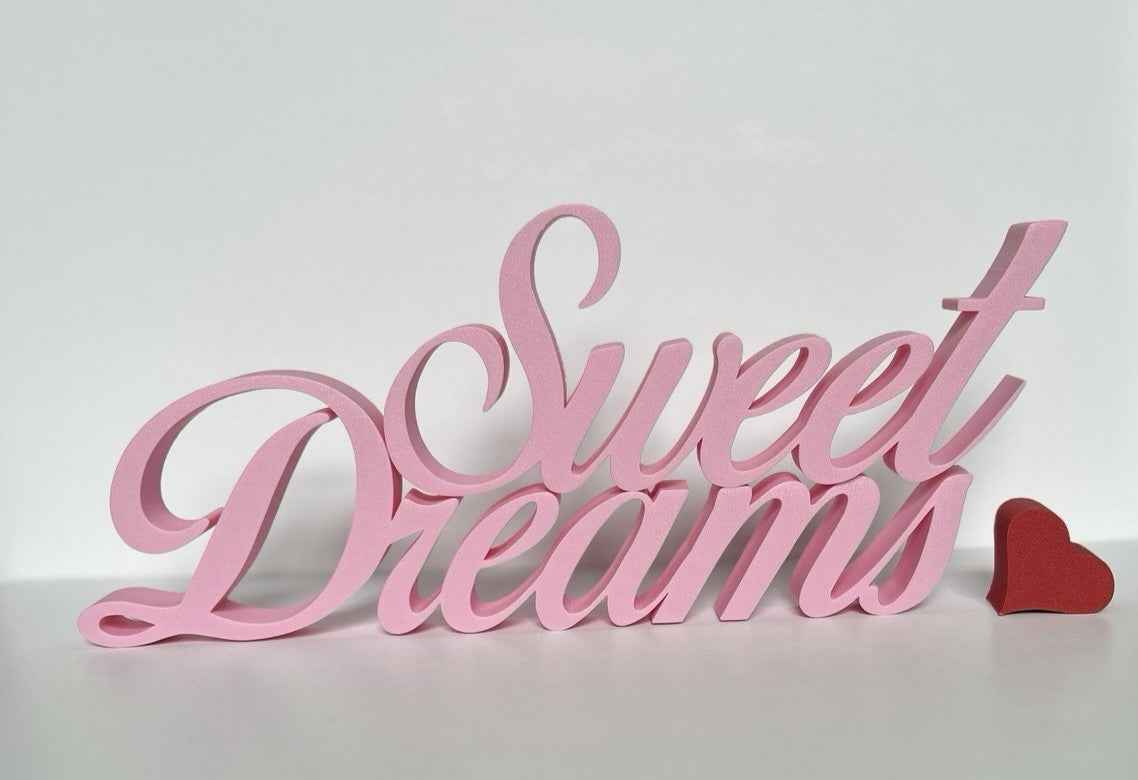 Sweet Dreams Sign Freestanding Gift for Home Decor Bedroom Ornament Decoration