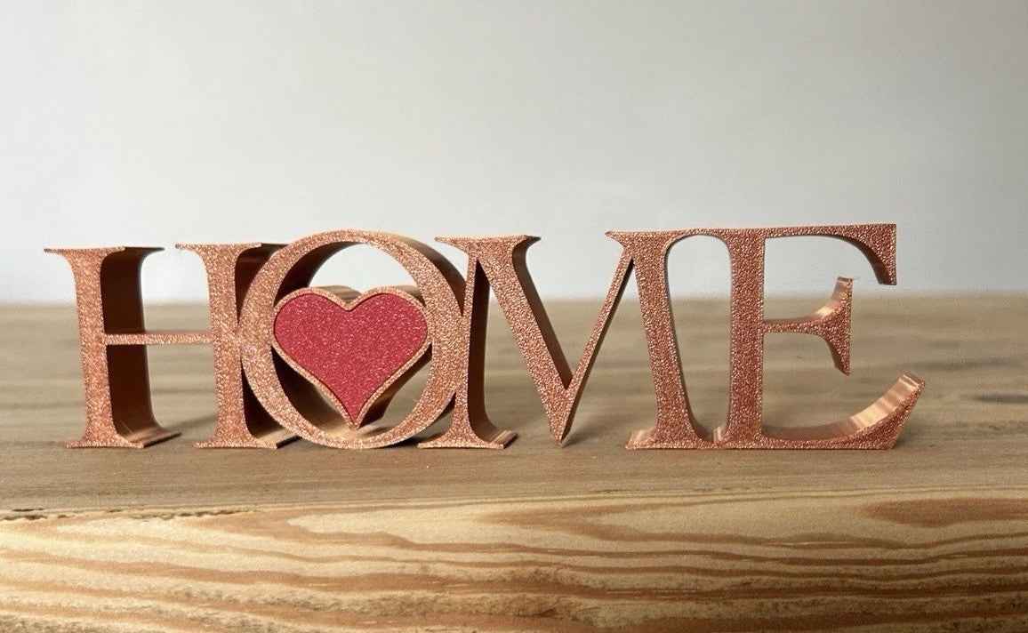 Small Home Word Sign New Home Gift Letters Home Freestanding Ornament Decoration