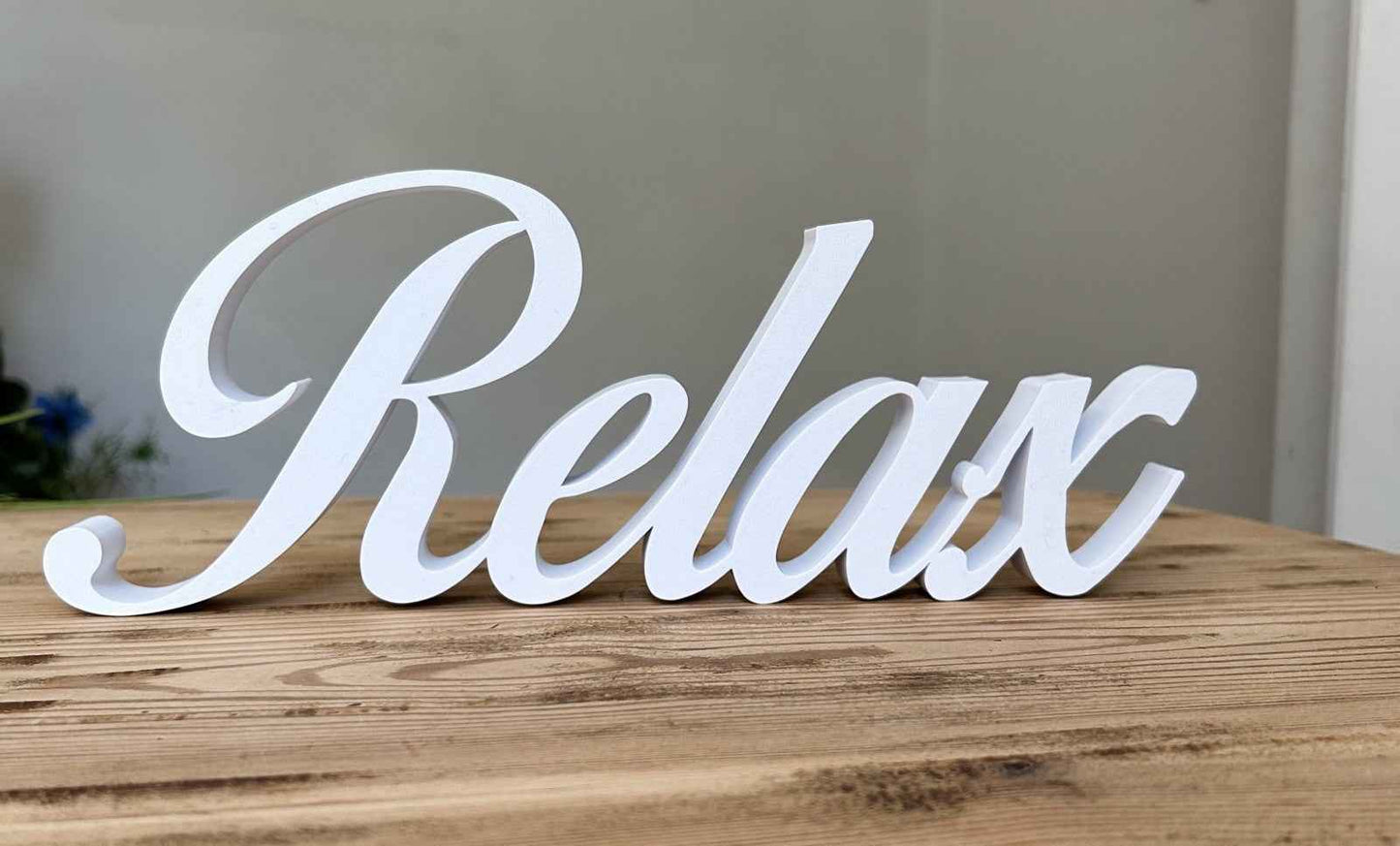 Relax Sign Word Letters Ornament Freestanding Word New Home Gift