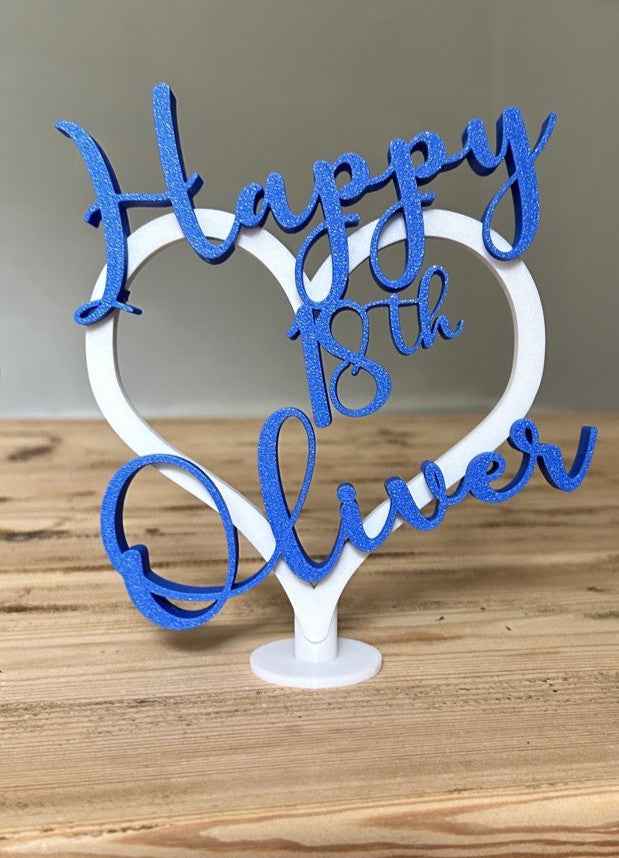 Personalised 18th 21st Birthday Boys Son Grandson Nephew Gift Decoration