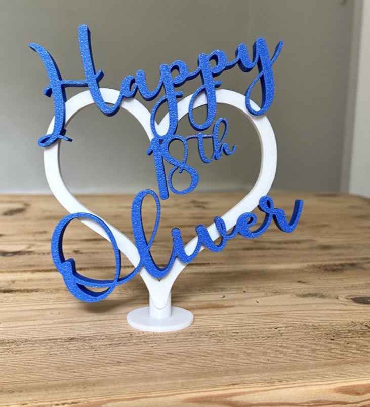 Personalised 18th 21st Birthday Boys Son Grandson Nephew Gift Decoration