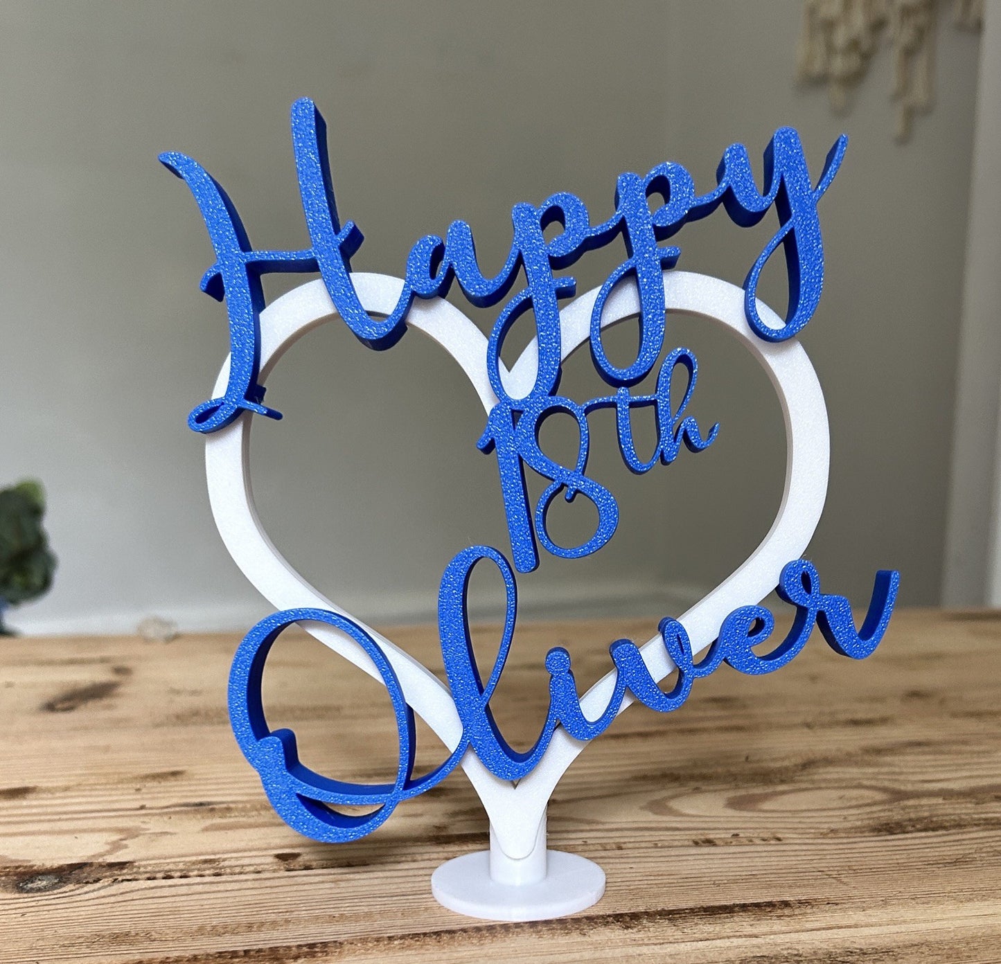 Personalised 18th 21st Birthday Gift with Name Keepsake Decoration - Poppy Kate Designs