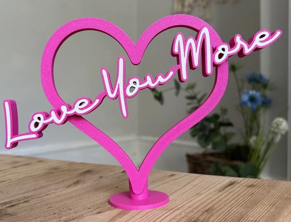 Love You More Sign Gift for Girlfriend Boyfriend Wife Partner Fiancee Husband - Poppy Kate Designs