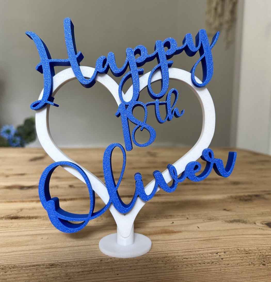 Personalised 18th 21st Birthday Boys Son Grandson Nephew Gift Decoration