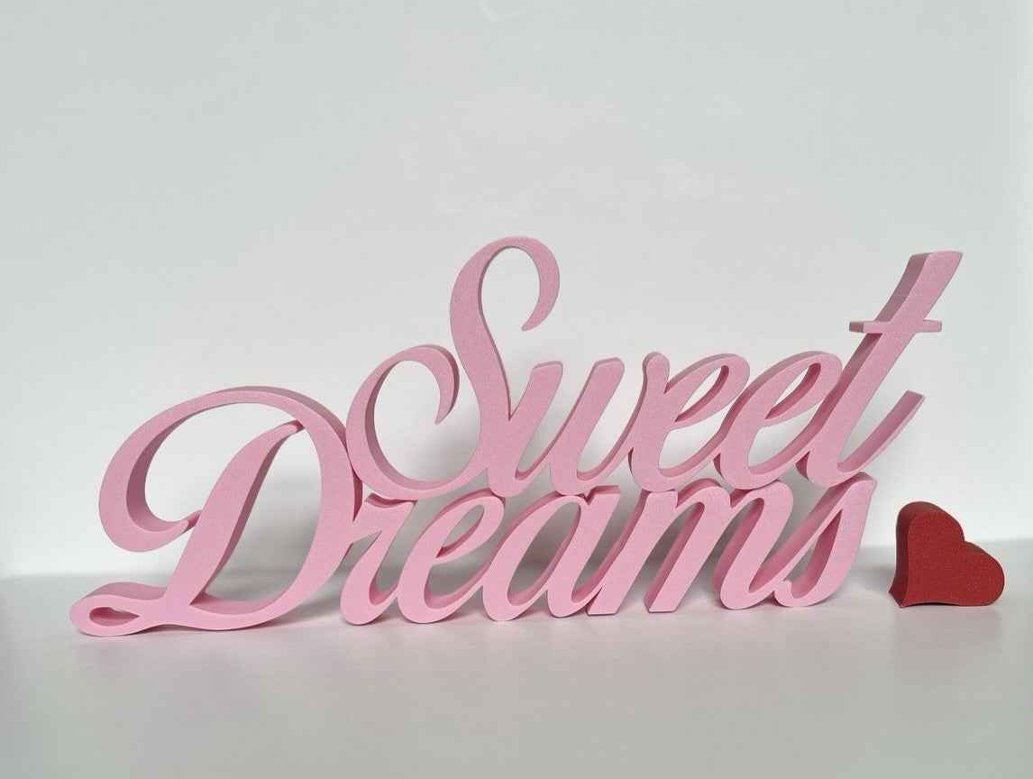 Sweet Dreams Sign Freestanding Gift for Home Decor Bedroom Ornament Decoration
