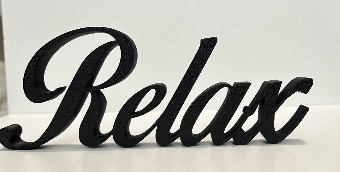 Relax Sign Copper Gold Bronze Word Letters Gift New Room Decoration Freestanding - Poppy Kate Designs