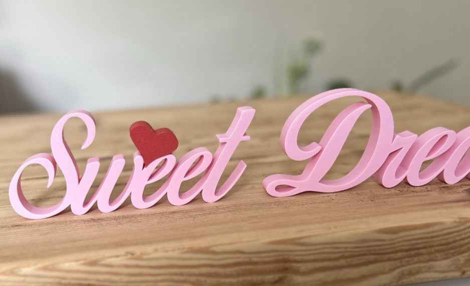 Sweet Dreams Sign Freestanding Gift for Home Decor Bedroom Ornament Decoration