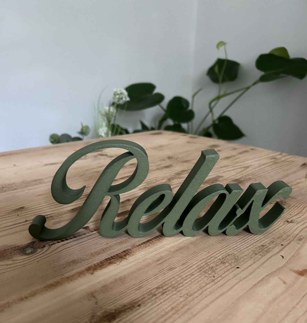 Relax Sign Word Letters Ornament Freestanding Word New Home Gift