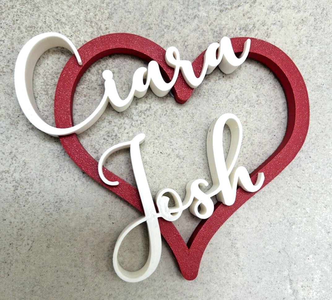 Personalised Gift for Boyfriend Him Girlfriend Partner Heart Husband Her Fiance - Poppy Kate Designs