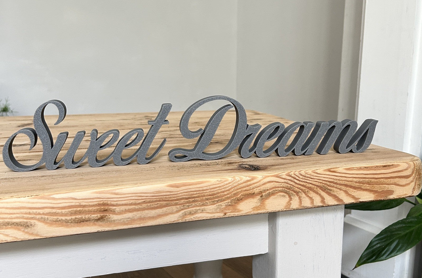 Sweet Dreams Grey Sign Freestanding or Wall Bedroom Ornament Decoration - Poppy Kate Designs