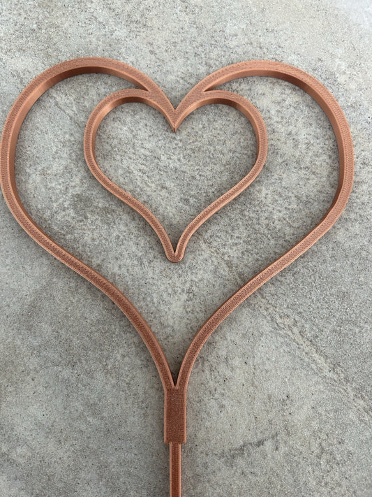 Small Indoor Plant Support stem  Frame climbing trailing cactus Heart string - Poppy Kate Designs