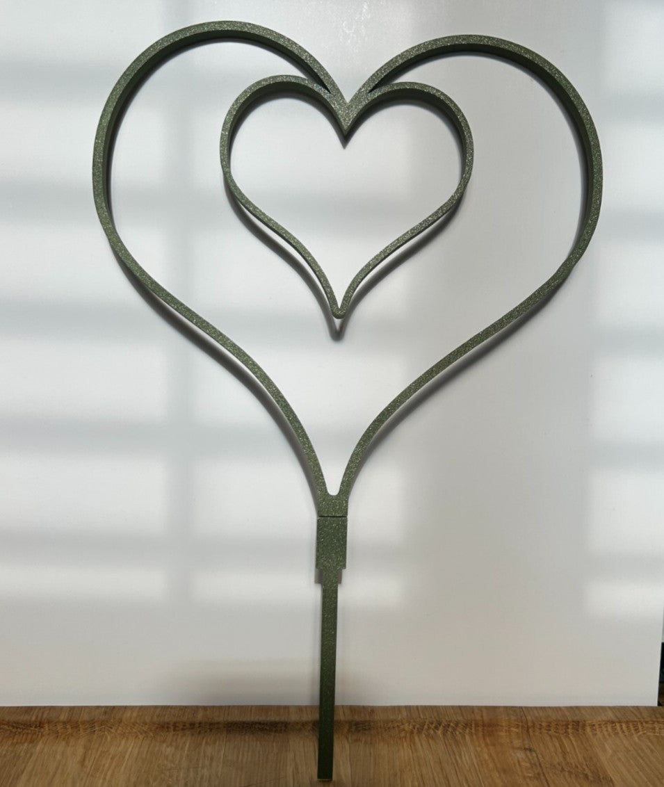 Small Indoor Plant Support stem  Frame climbing trailing cactus Heart string - Poppy Kate Designs