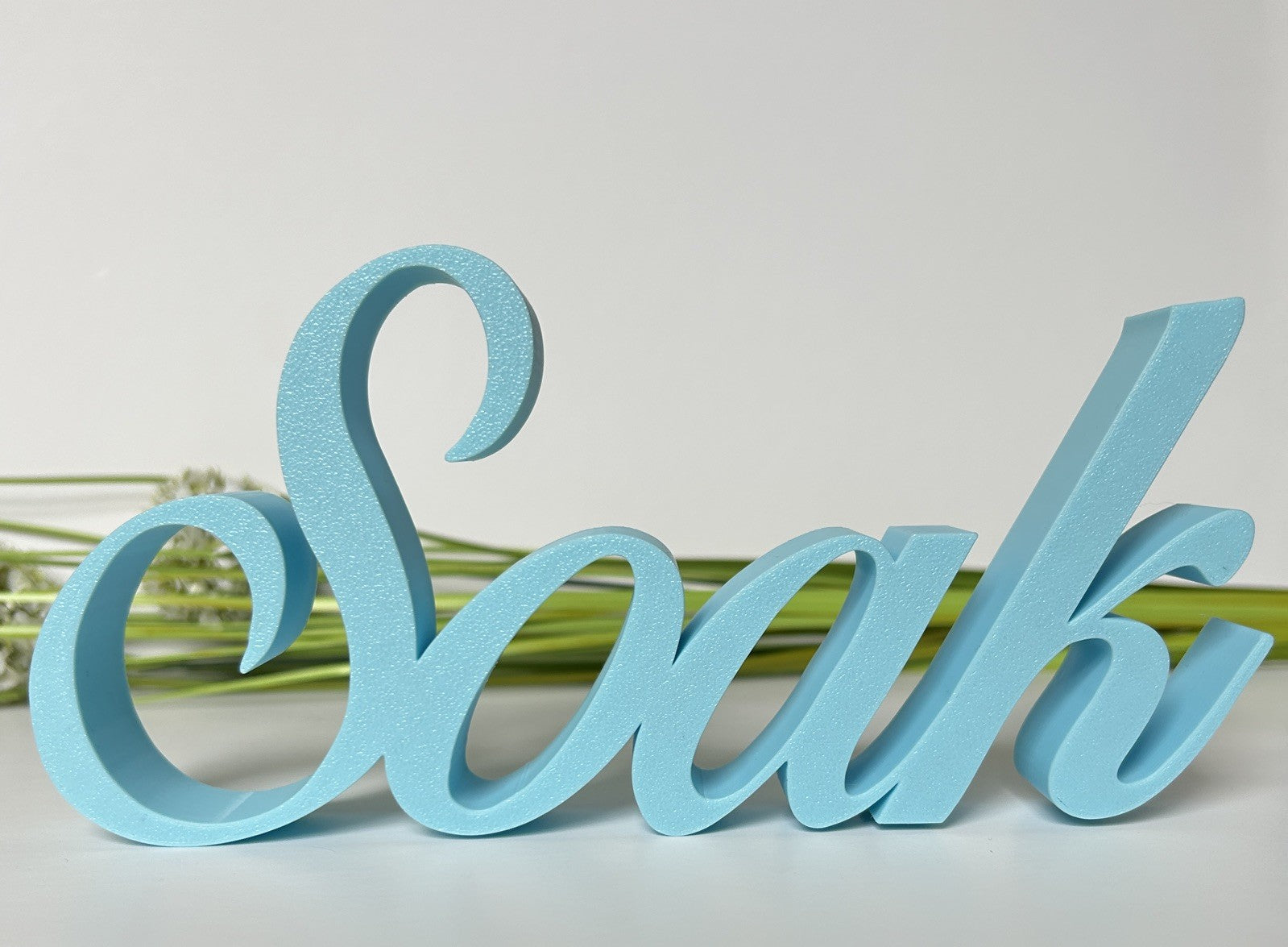 Soak Sign Word Bathroom Letters Ornament FreeStanding Custom made - Poppy Kate Designs