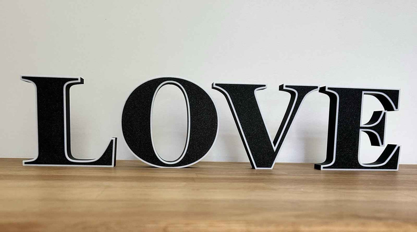Large Love Capital Letters Word Display Ornament Home Shelf Decoration