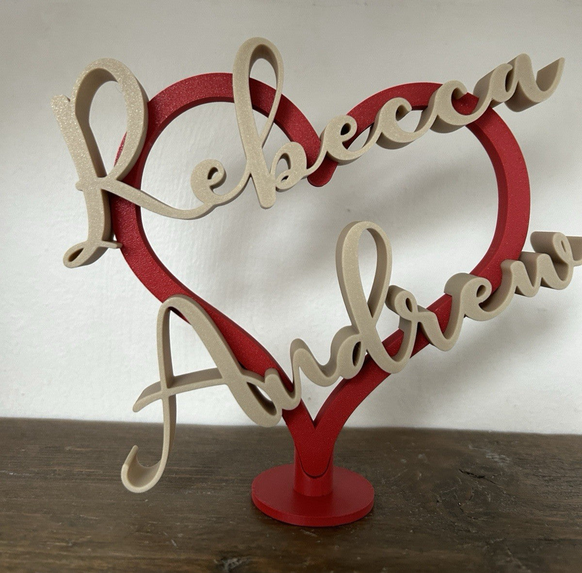 Personalised Gift for Boyfriend Him Girlfriend Partner Heart Husband Her Fiance - Poppy Kate Designs