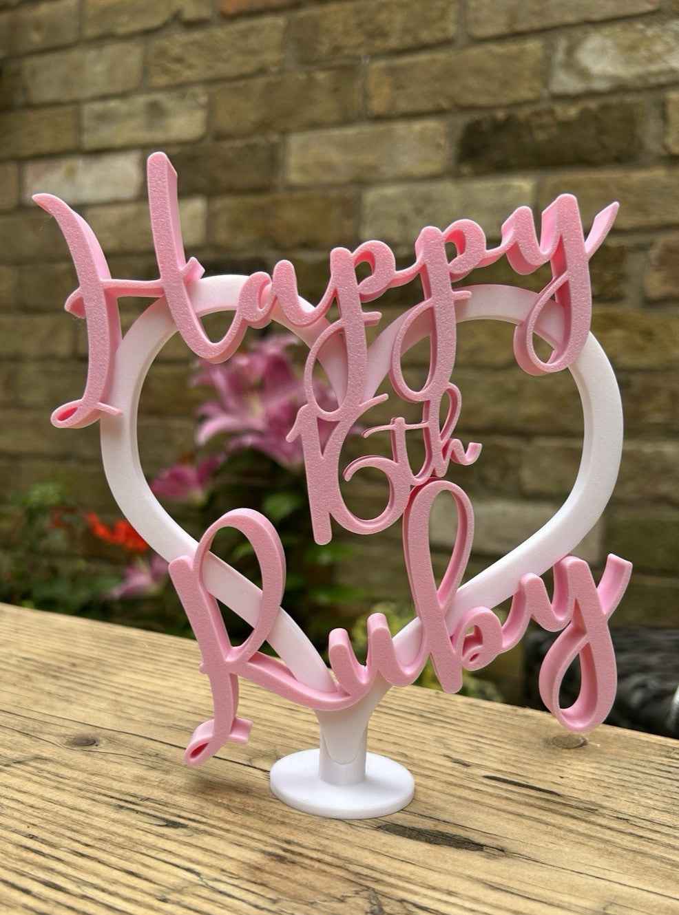 Personalised 16th 15th 14th 13th Birthday Gift Decoration Table Girls Keepsake