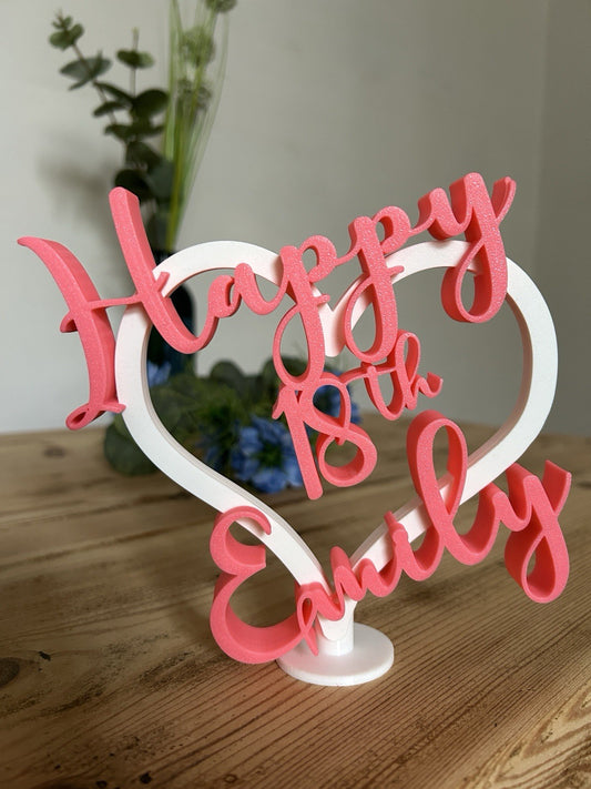 Personalised 18th 21st Birthday Gift  Daughter Sister Friend Niece Gift Keepsake - Poppy Kate Designs