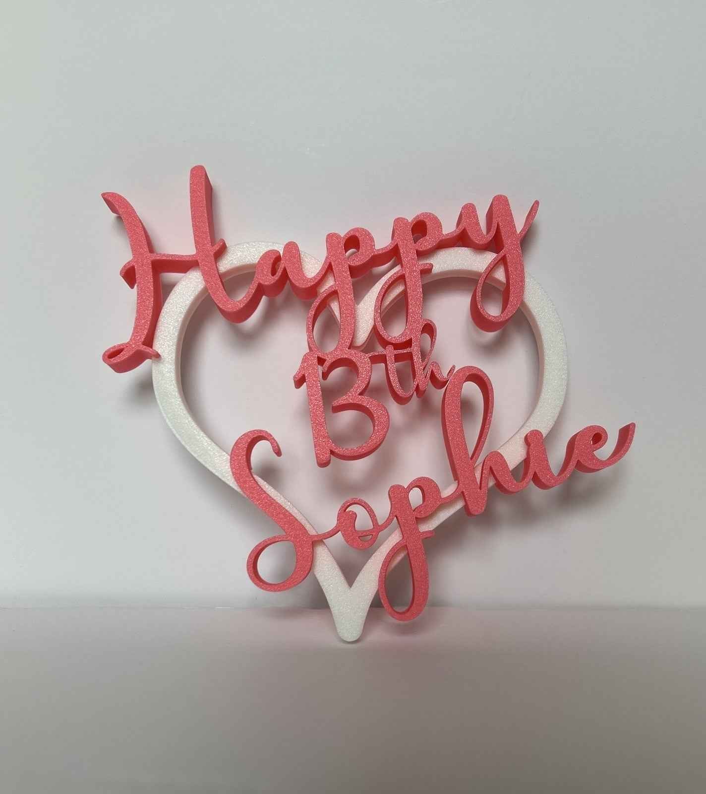 Personalised 13th 14th 15th Birthday Gift Girls Her Present Daughter Decoration