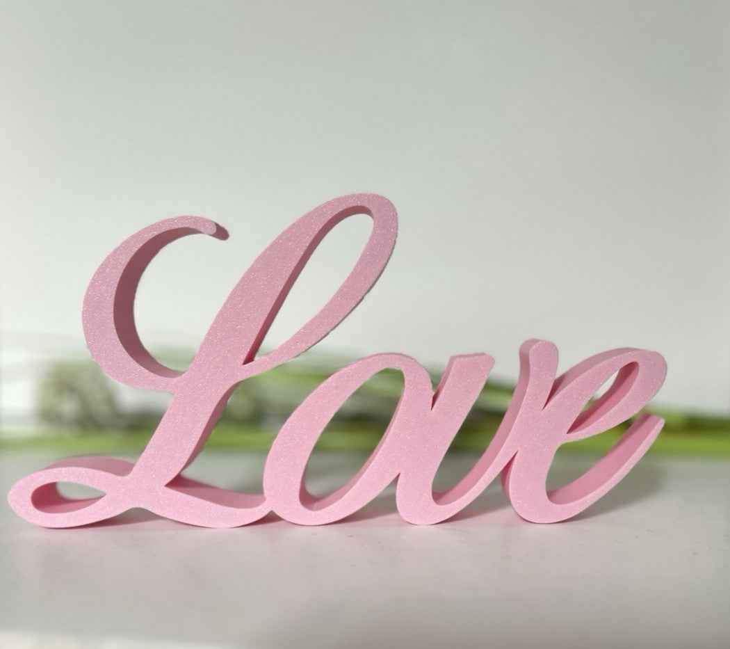 Love Word Freestanding Letters Sign Word Letters ornament or Wall Decoration