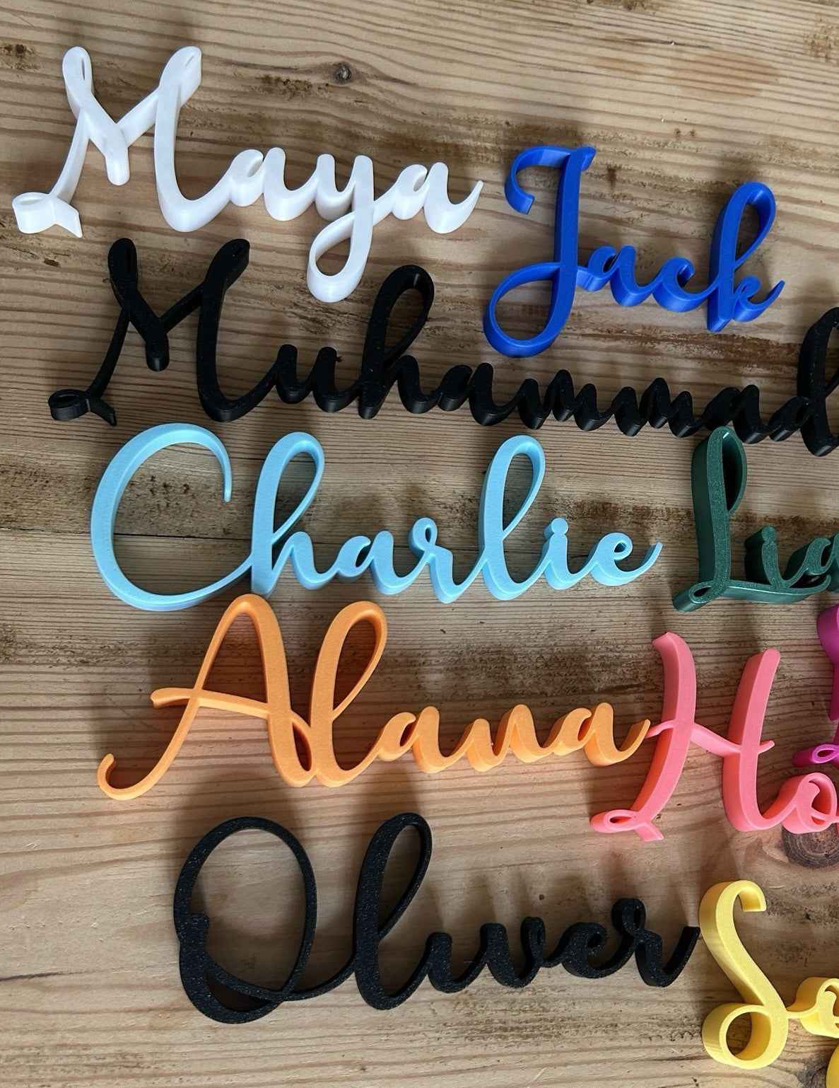 Personalised Names Any Words Letters Small Custom Made Names Place Name Words